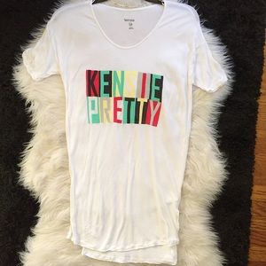 KENSIE white tee tunic top XS Macy's